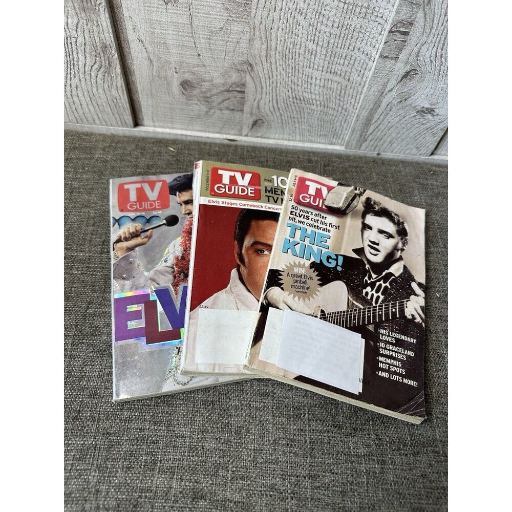 TV Guide Elvis Presley July 4-10 2004 December 5-11 2004 & Hologram Edition